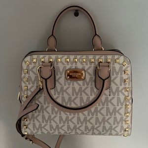 Rare Michael Kors Pink Studded Logo Handbag